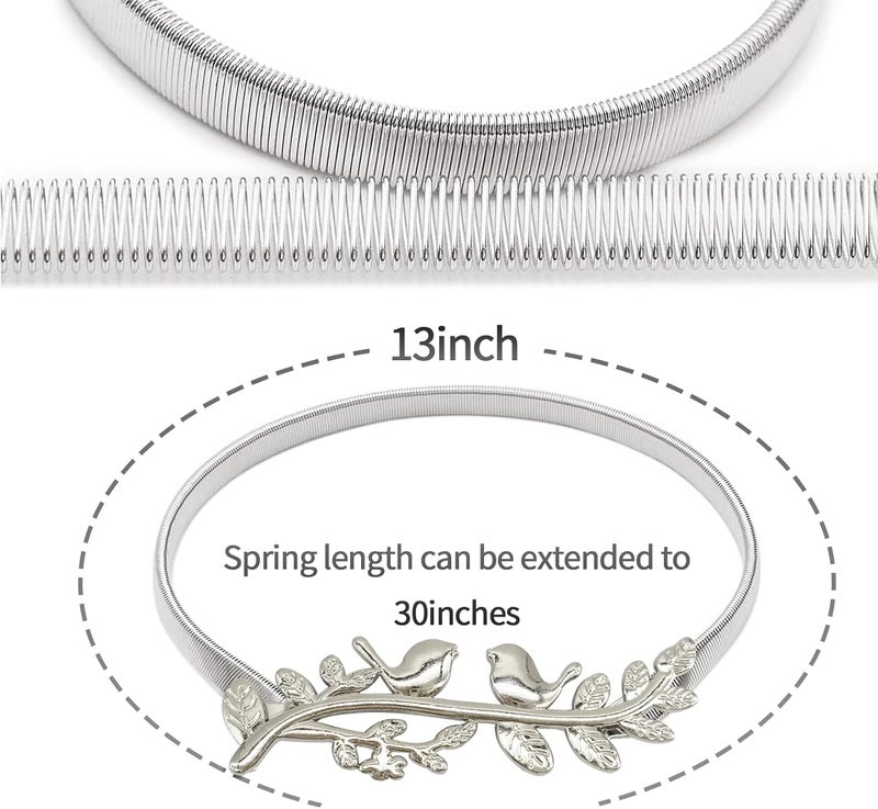 LLPMutu 4Pack Curtain Tiebacks Aluminum Alloy Spring Design Curtain Holdback Leaf Carving Design Curtain Ties for Drapes Curtain Ties Backs Curtain Modern Style Curtain Holdback Decor (Silver Bird) - Image 3